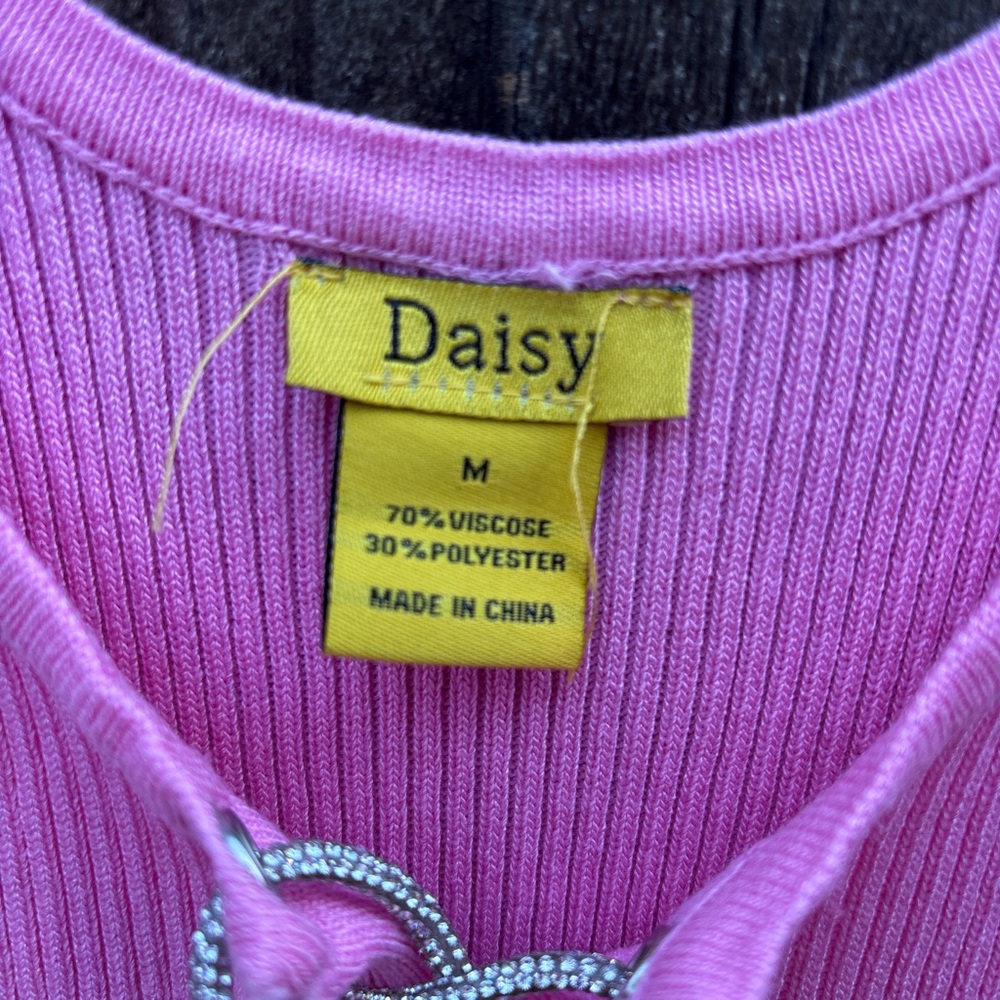 Daisy Pink Ribbed Lace-Up romper - Picture 4 of 4